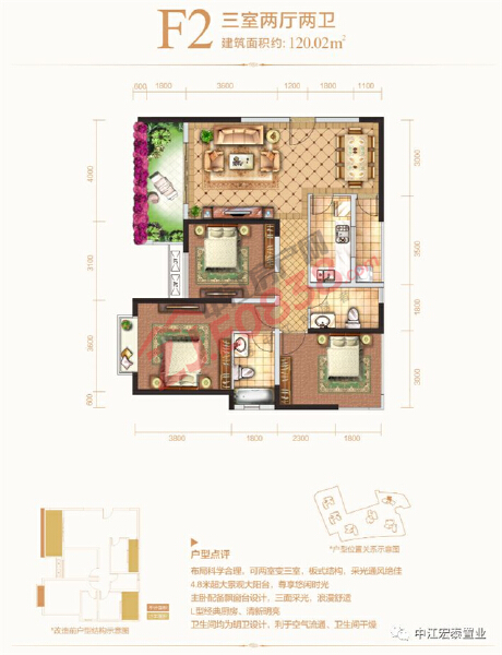 宏泰玉家F2户型户型图