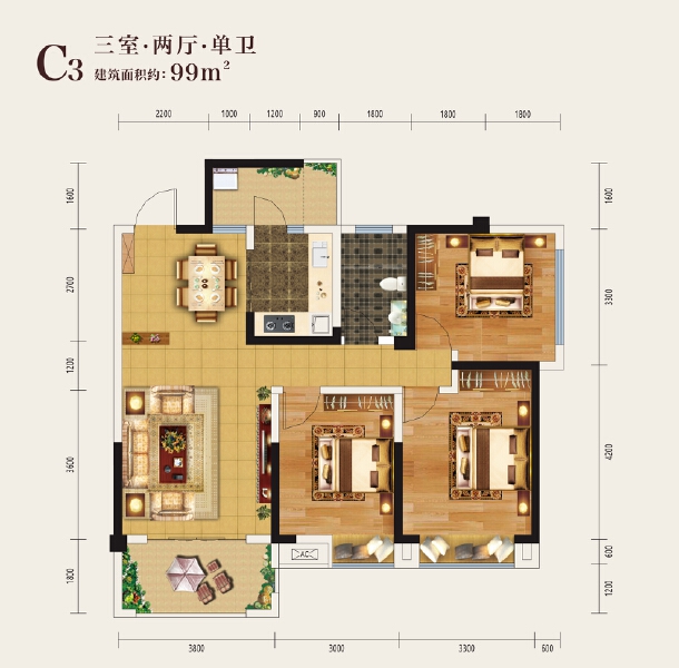 C-3户型户型图