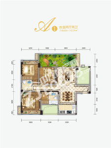 西派水岸A1户型