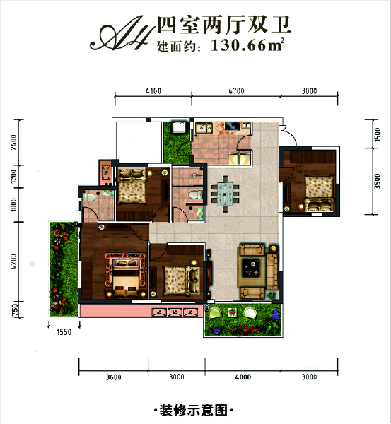 A4户型户型图