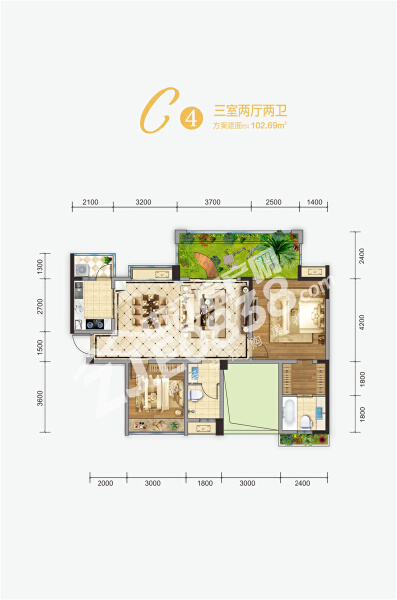 西派水岸C4户型户型图