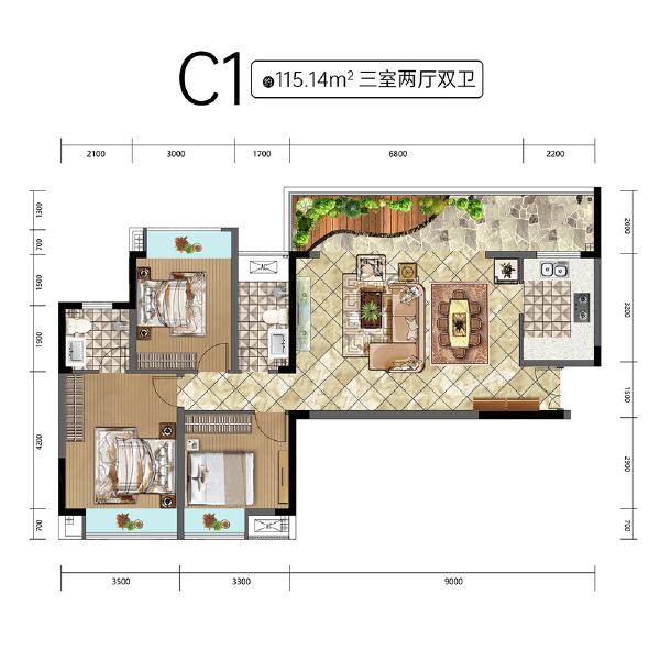 C1户型图