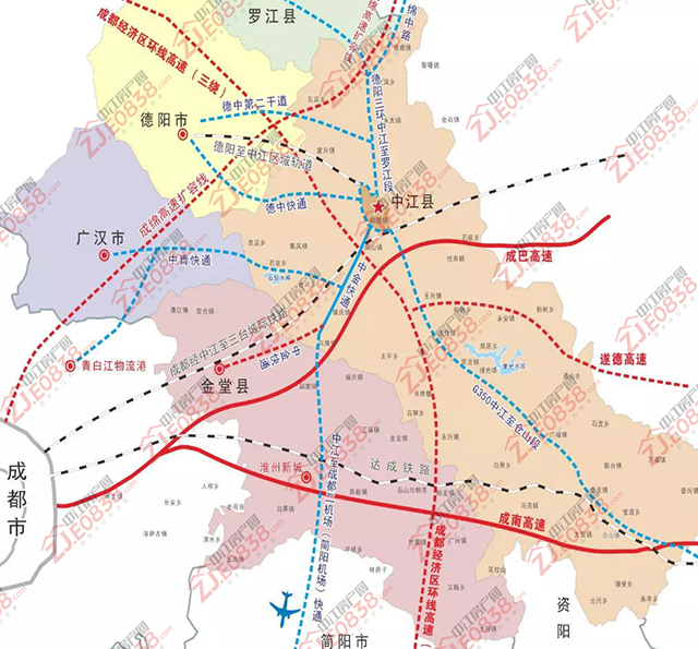 中江县最新交通规划图图片